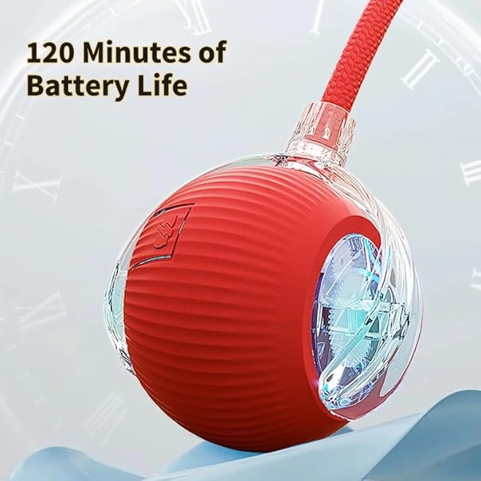 Smart Self‑Rolling Cat Ball with Tail – Interactive Rechargeable Chase Toy for Indoor Cats