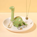 PUDDING CABIN Green Dinosaur Ring Holder Dish, Dinosaur Gifts Ring Holder for Rings Earrings Bracelets Necklace Organizer, Birthday Mothers Day Thanksgiving Christmas Gifts for Women