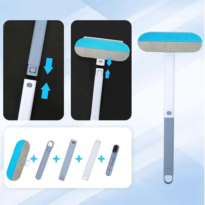 2pack Pet Hair Remover, Dog Hair Remover Glove with Cat Hair Remover Brush for Couch, Reusable Washable Lint Cleaner Brush Hairs Removal Tool for Furniture Clothing Bedsheets Carpets