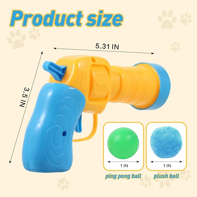Cat Ball Toy Launcher Gun 34pcs Cat Toys for Indoor Cats Interactive Kitten Toys for Bored Indoor Adult Cats
