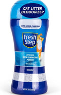 Fresh Step Litter Box Charcoal Odor Eliminator Powder, Cat Litter Deodorizer Additive to Help Absorb and Control Strong Litter Box Odors for Cleaner Smelling Homes, 15 Oz