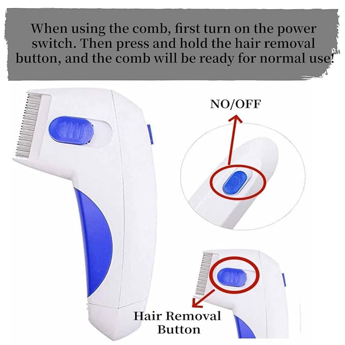 Electric Pet Comb Stainless Steel Heads Effectively Removes Floating Hair for Long & Short-haired Pets like Cats/Dogs/Rabbits/Totoro