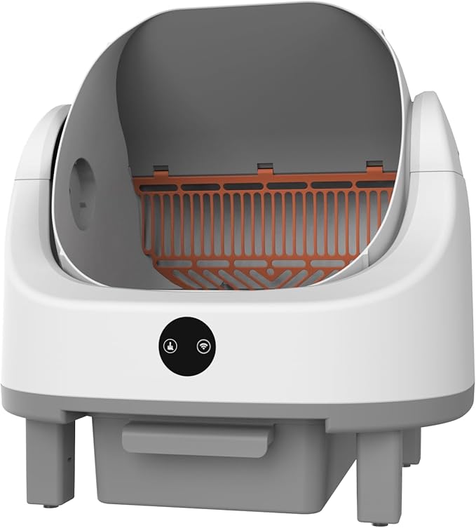 Self Cleaning Litter Box, Automatic Litter Box for Multiple Cats, Open-Top Robot with APP Control & Real-Time Monitor, Odor Control for Multiple Cats, 96l Capacity, Infrared Safety Sensor