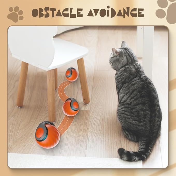 Speedy 3.0 Tail Cat Toy, 2026 New Speedy Tail Interactive Cat Toy for Indoor Cats, 2 Speed Adjustment- Automatic Moving Smart Cat Toys Ball with Tail for Bored Indoor Cats Dogs (2 PCS)
