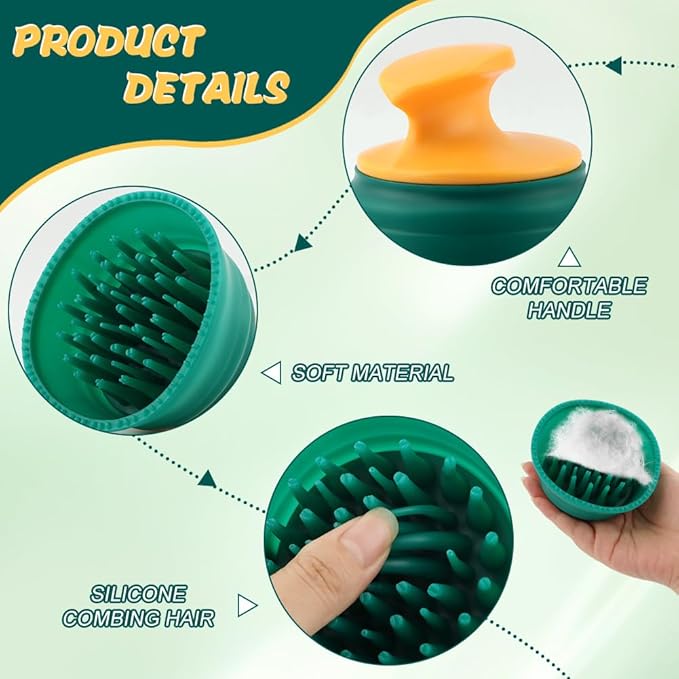 Cat Hair Brush,Cat Brush for Shedding Self Cleaning Shedding Brushes,Massage Brushes Deshedding and Hair Removal for Long and Short Haired Pets Cats(Green+Yellow,Size:8cm*9.5cm*9.5cm)