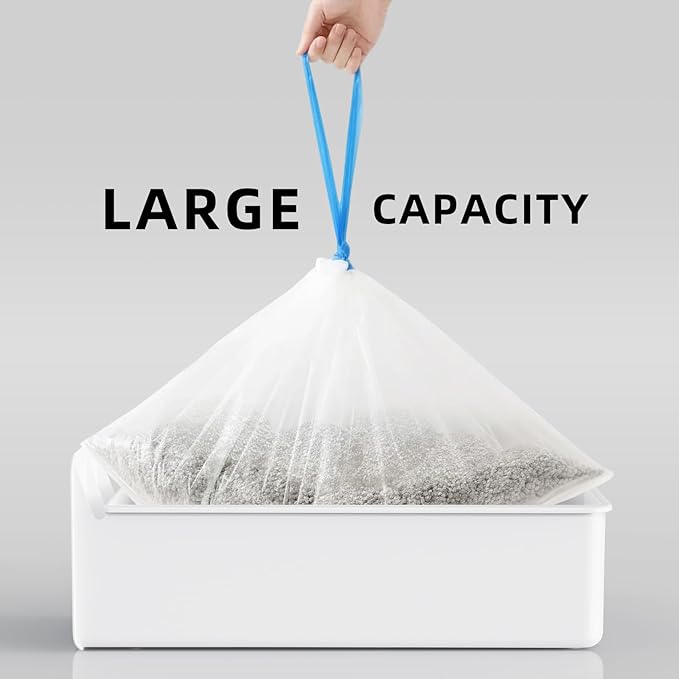 uahpet Replaced Waste Bags for Stainless Steel Self Cleaning Litter Box -2 Rolls, 40Packs, Cat Litter Box Trash Bags for Automatic Cat Litter Box