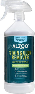 ALZOO Stain & Odor Remover, Quickly Lifts & Dissolves Pet Stains & Helps Eliminate Odors, 100% Plant-Based Active Ingredients, Apple Blossom Scent, 16 Fl. Oz Spray Bottle