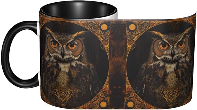 Owl Coffee Mug 11 OZ Ceramic Tea Cup Novelty Mugs Funny Coffee Cups with Handle