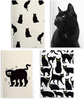 Cat Lined Notebooks for Work, 4 Pcs A5(8.26x5.7inch) College Ruled Notebook Journal for Women, Cute Notepads Journals for Writing, Cute Diary Stationary Cat Lover Gifts 1