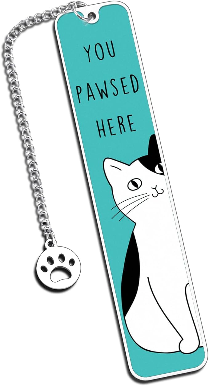 Cat Lover Gifts for Women, Cute Bookmarks for Girls, National Pet Day Birthday Gift for Cats Mom, Cats Themed Gift for Friends Woman Men Boys, Reading Accessories for Book Lovers College Student