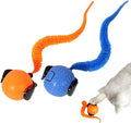 Interactive Cat Toy Ball with Tail, Automatic Moving Cat Balls for Indoor Cats - 360° Rolling, Dual Speed Adjustment, USB Rechargeable