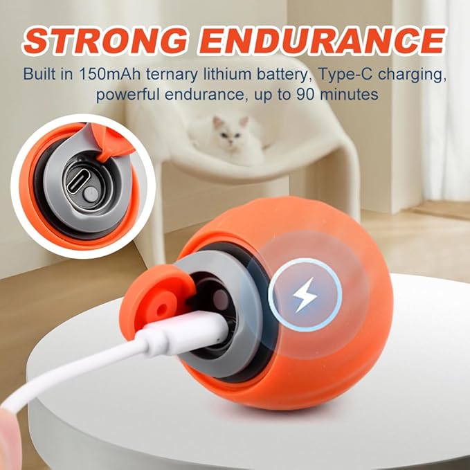 2 Packs Speedy Turbo Tail 3.0, 2025 New Interactive Cat Toy with Automatic Moving & Two Speed Adjustment for Indoor Bored Adult Cats