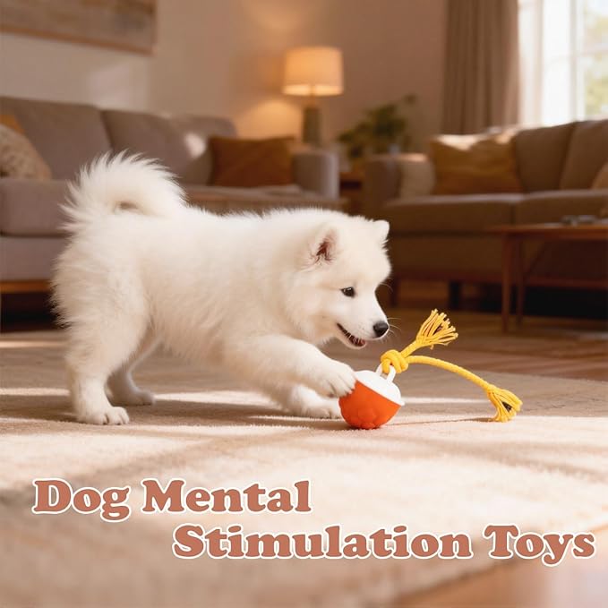 KumCinn Power Tail 2.0 Automatic Moving Dog Ball - Interactive Dog Toy | Self-Rolling, Motion Activated Electric Pet Ball to Keep Dogs Busy & Relieve Boredom (Suitable for All Dog Breeds)