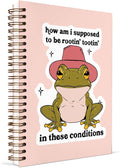 KDHTY Funny Cute Frog Notebook,Cute Western Frog Notebook Journal,Western Office Supplies,Cowgirl Notebooks Gifts for Women Men,Funny School Office Supplies,5.5 x 8.3