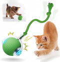 Interactive Cat Toy Balls, Upgraded Cat Toys for Indoor Cats, Smart Self Rolling Interactive Cat Dog Ball, Automatic Moving Peppy Pet Ball for Bored Indoor Adult Cats Kitten Specification(Green)