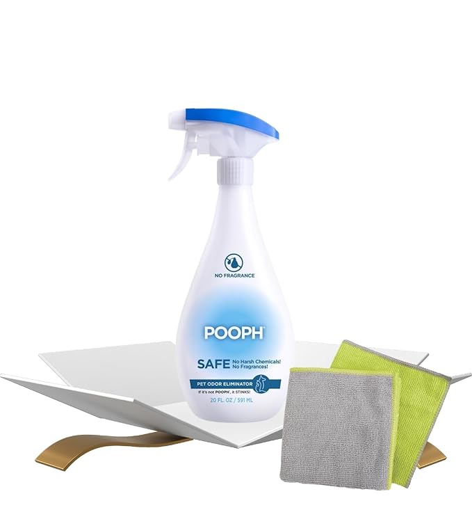 Liquid & Stain Eliminator 20 OZ Bundle with Microfiber Cleaning Cloth — Carpet and Upholstery Cleaner for Household and Pet Mess Cleanup Pet Odor Eliminator for Home — Gift Set (2 Items)