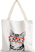 Canvas Tote Bag Aesthetic,Zoon Cow Dog Cat Tote Bag,Gifts for Women Canvas Tote Bags