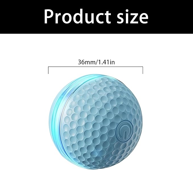 PANGBOER Lightup Cats Toy Ball with Automatic Rolling and Chewproof Design Teaser for Pet Dog Cats Indoor Entertainment Automatic Rolling Ball Pet
