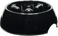 Dogit Dog Bowl Slow Feeder for Wet or Dry Dog Food, Go Slow Anti-Gulping Dog Dish, Black, L