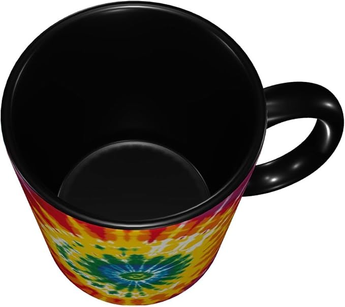 Tie Dye Coffee Mug 11OZ Funny Ceramic Tea Cup Kitchen Decor Novelty Mugs for Home Office Travel