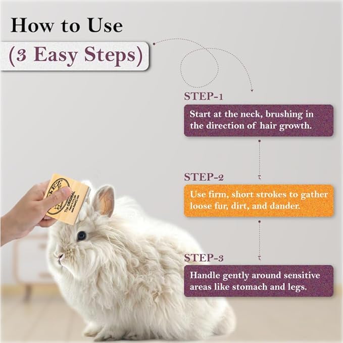 SleekEZ Cat Brush for Shedding & Cat Brushes for Indoor Cats | Pet Brush for Cats | Grooming Tool | Works for Short & Long Haired Pets | Great for All Fur Types | Made in USA | 2.5 inch