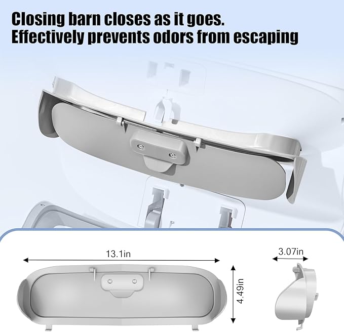Ducksky Cover of Toilet Bin Replacement Part for 65L+9L Self Cleaning Cat Litter Box, Oval Door Accessory [Only Compatible with Orders Purchased After February 17, 2025]