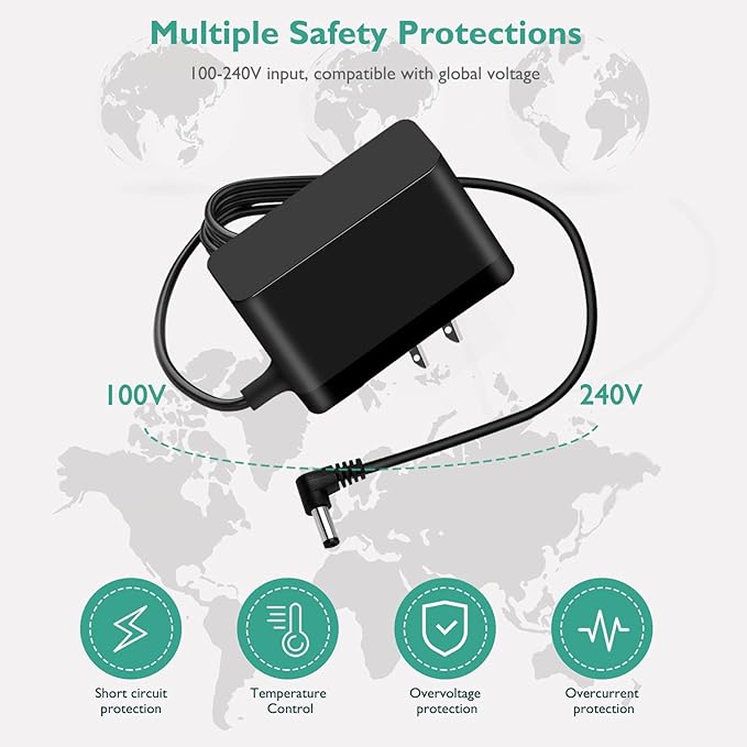 Lnauy Charger Compatible with Petsafe ScoopFree Litter Boxes, Power Cord for ScoopFree RFA-516 / PAL00-14243 / PAL00-15342 / PAL00-14242 / PAL00-14243 Self-Cleaning Litter Boxes Supply Adapter