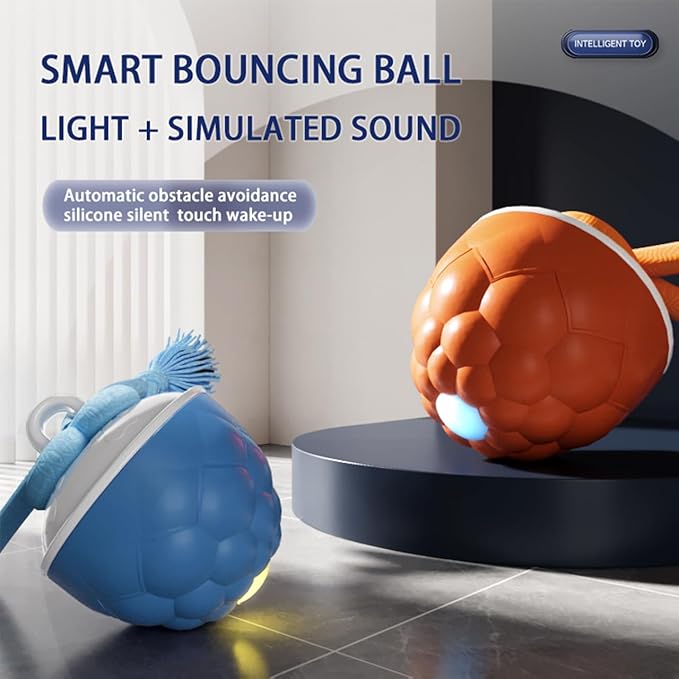 KumCinn Power Tail 2.0 Automatic Moving Dog Ball - Interactive Dog Toy | Self-Rolling, Motion Activated Electric Pet Ball to Keep Dogs Busy & Relieve Boredom (Suitable for All Dog Breeds)