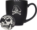 Rico Industries NCAA (D/E/F & G) Standard 15oz Laser Engraved Matte Black Ceramic Bistro Mug - For Hot or Cold Drinks