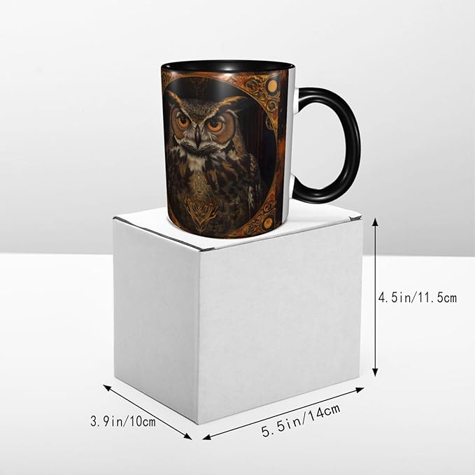 Owl Coffee Mug 11 OZ Ceramic Tea Cup Novelty Mugs Funny Coffee Cups with Handle