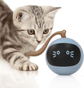 Smart Interactive Cat Ball Toy for Indoor Cats USB Rechargeable, Auto Rolling & Light-Up, Motion-Activated with Teaser Tail, Self-Play Exercise Toy