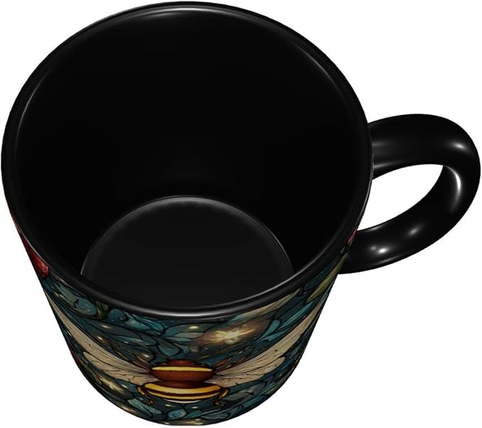 Bee Coffee Mug 11oz Ceramic Tea Cup With Handle Funny Porcelain Mugs for Women Dishwasher Microwave Safe