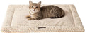 SOMAHE Plush Cat Kneading Bed Mat, Premium Plush Fabric Bed with Non-Slip Bottom, 3cm Thick All-Season Cushion for Cats Who Knead, Machine Washable Anti-Static Pet Bed, 23x15 Inch, Milk