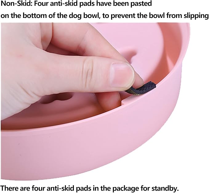 Slow Feeder Dog Bowl, Dog Bowl Slow Eating,Small Dog Feeder Slow,Dog Dishes to Slow Down Eating for Small and Medium Dogs (Green3)