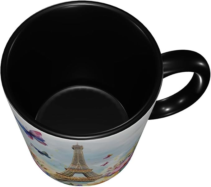 Paris Eiffel Tower Coffee Mug 11oz Ceramic Tea Cup With Handle Funny Porcelain Mugs for Women Dishwasher Microwave Safe
