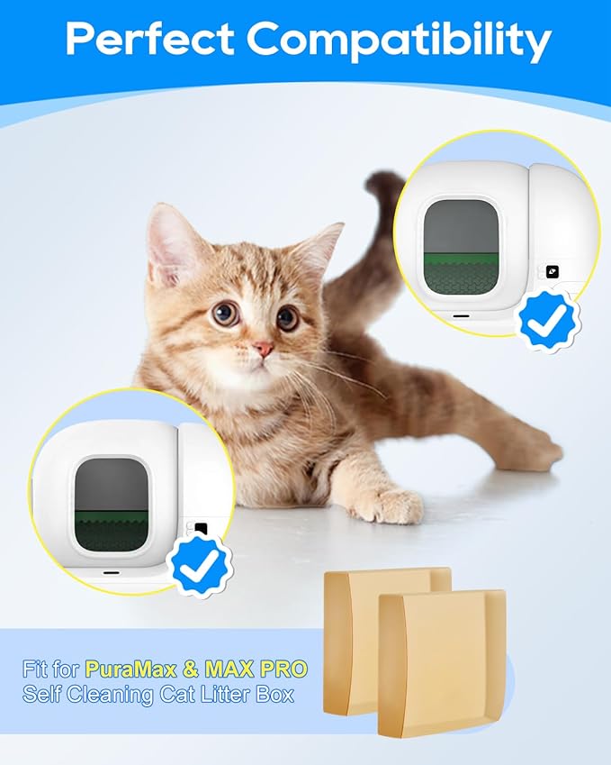 N50 Cat Smell Odor Eliminator Refill Compatible with PuraMax / PuraMax2 & MAX PRO Automatic Self Cleaning Litter Box Deodorizer, Pet Odor Control for Home Toilet, 4-Pack