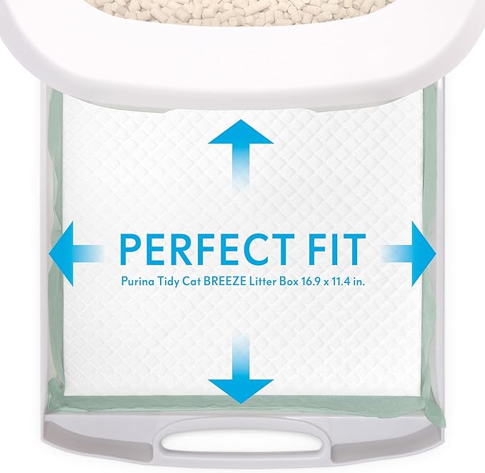 Paw Inspired Cat Pads, Generic Refills for Tidy Cats Breeze Litter Box System, Disposable Kitty Litter Liners, Super Absorbent Pee Pads, 16.9 x 11.4 Inch (Original/Unscented, 20 Count)