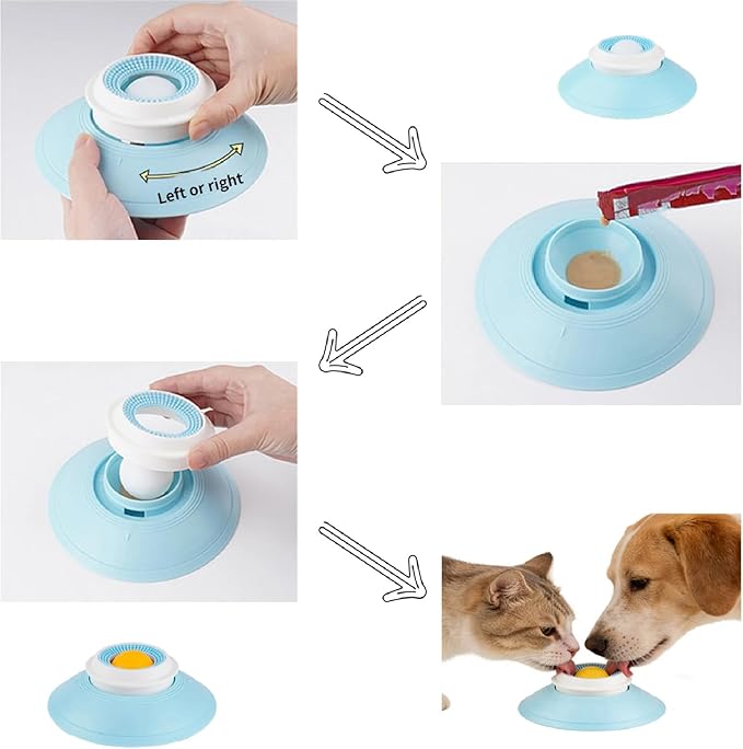 Dog Lick Ball,Licking A Ball Add More Fun Bowl, Dog Lick Ball Bowl,Licking A Ball for Dogs,Slow Down Eating Speed and Add More Fun for Your Dog and Cats. (W*4PCS)