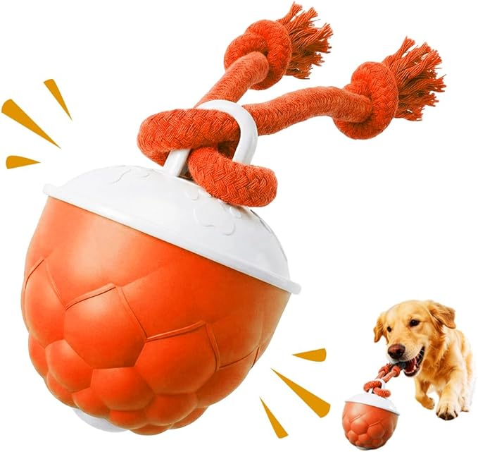Interactive Dog Toys, 2026 Upgraded Motion Activated Automatic Rolling Ball Toys for Small/Medium/Large Dogs, 360° Smart Automatic Rolling Moving Balls for Boredom to Keep Them Busy (Orange)