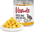 Freeze Dried Quail Egg Yolk Dog Treats 9.2oz Single Ingredient Pet Treats for Dogs, Cats, Healthy Freeze-Dried Pet Food Meal Topper Grain&Gluten&Rawhide Free No Additives Training Treats