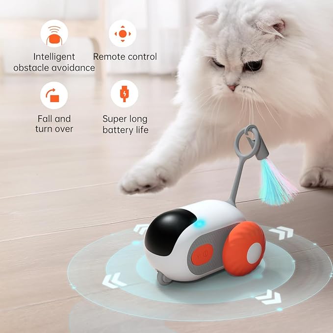 Remote Control Car Chase Smart Cat Toy (Orange)