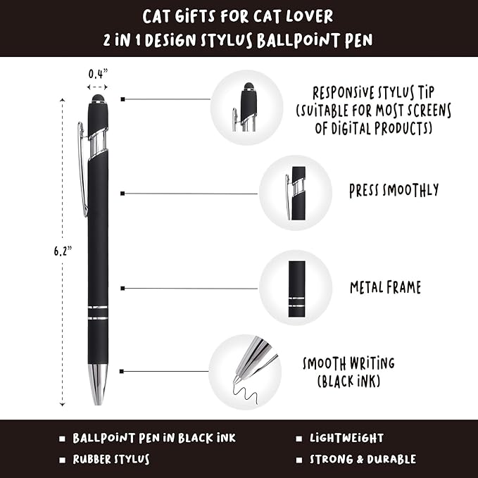 Cat Lover Gifts Women, Black Cat Journal 200 Pages Engraved Notebook A5 Lined with Pen, Black Cat Gift, Cat Humor Themed Gifts for Cat People, Crazy Cat Lady, Cat Owner, Cat Mom Birthday Christmas