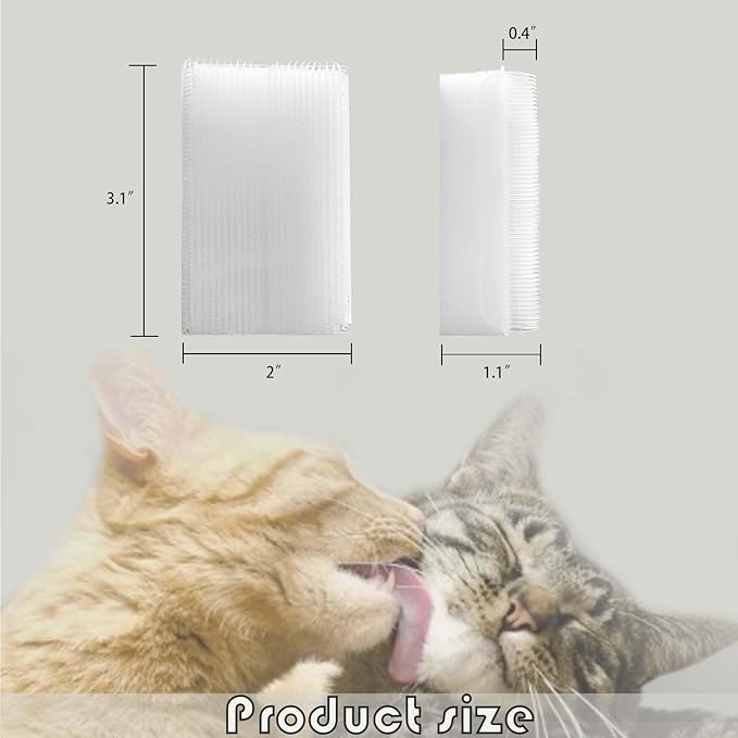 2PC Soft Cat Brush for Grooming - Gentle Cat Tongue Brush with1300+Barbed Serrations, Brushes for Sensitive Cats-Lightweight, gentle, Perfect for Daily Grooming&Enhancing Bonding (blue)