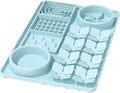 Slow Feeder Bowl for Dogs and Cats, Silicone Lick Mat & Snuffle Mat with Suction Cups - Interactive Puzzle Feeder, Slow Eating, Keep Busy and Reduce Vomiting (15.75" x 10.5" Mint Green)
