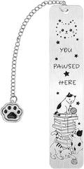 Cat Bookmark, Zinc Alloy Metal Aesthetics Kitten Book Mark for Reading Women Funny Gift Cute Reading Accessories for Men Women Cat Lovers Book Lovers