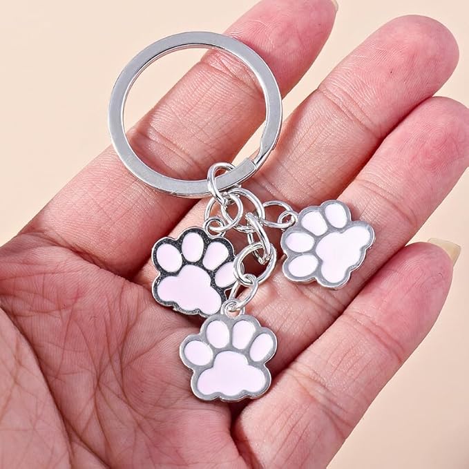 Aesthetic Metal Claw Keychain Cute Key Rings Charms for Women Kawaii Dog Cat Pet Gifts for Bag Backpack Car Keys
