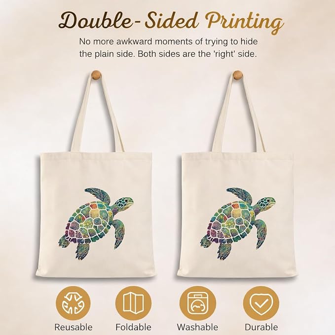 Cute Animal Tote Bag, Animal Lover Gift, Canvas Tote Bag for Women, Reusable Shopping Bags for Casual Shopping Work