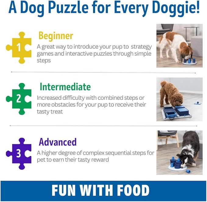 TRIXIE Mini Mover Dog Activity Interactive Toy, Level 3 Food Puzzle Game, Brain Teasing Treat Dispenser, IQ and Mental Development Toy for Smart Dogs, Enrichment Toy for Boredom Busting