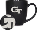 Rico Industries NCAA (D/E/F & G) Standard 15oz Laser Engraved Matte Black Ceramic Bistro Mug - For Hot or Cold Drinks