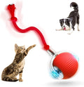 Interactive Cat Toys Balls for Indoor Cats, 2023 New Interactive Rolling Dog Ball, Motion Activated Cat Balls with 360° Smart Automatic Rolling Moving for Bored Kitten Pet Cats Dogs (Red)